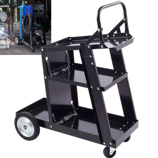 Havendro 3 Tier Welding Cart Trolley Welder 80kg Storage in Black - image 1
