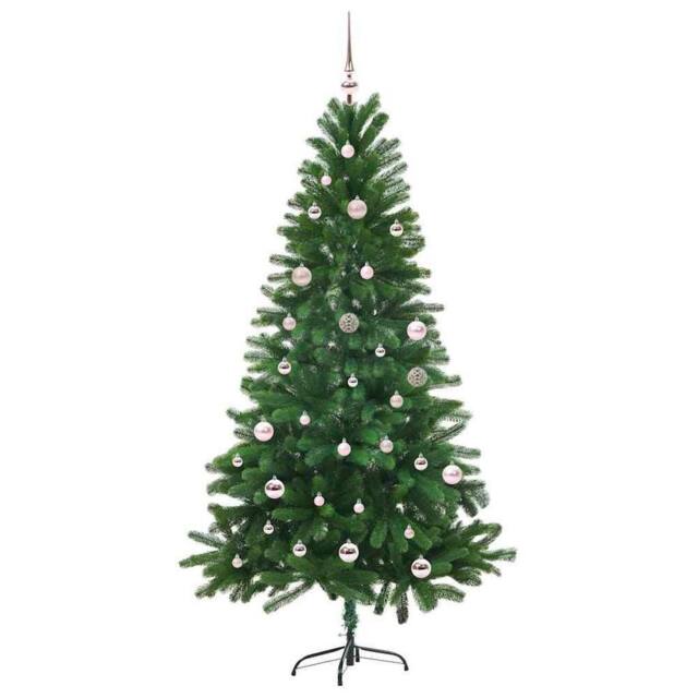 Berkfield Home Realistic Christmas Tree with 150 LEDs with Stand Green 150 cm PE - image 1
