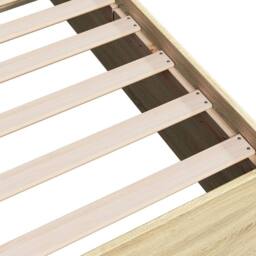 Berkfield Home Bed Frame without Mattress Sonoma Oak 90x190 cm Single in Light Tan - thumbnail 8