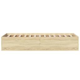 Berkfield Home Bed Frame without Mattress Sonoma Oak 90x190 cm Single in Light Tan - thumbnail 5
