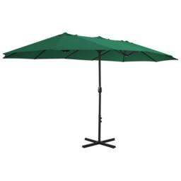 Berkfield Home Outdoor Parasol with Aluminium Pole 460x270 cm Green - thumbnail 3
