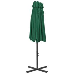 Berkfield Home Outdoor Parasol with Aluminium Pole 460x270 cm Green - thumbnail 5