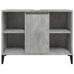 Berkfield Home Sink Cabinet Concrete Grey 80x33x60 cm Engineered Wood - Size: 80 x 33 x 60 cm - thumbnail 6