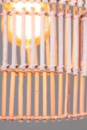 BHS Lighting Rattan Easy Fit Light Shade in Pink - thumbnail 3