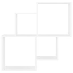Berkfield Home Wall Cube Shelf White 80x15x78.5 cm Engineered Wood - thumbnail 3