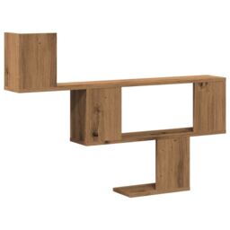 Berkfield Home Wall Shelf Artisian Oak 100x15x70 cm Engineered Wood in Brown - Size: 100 x 15 x 70 cm - thumbnail 6