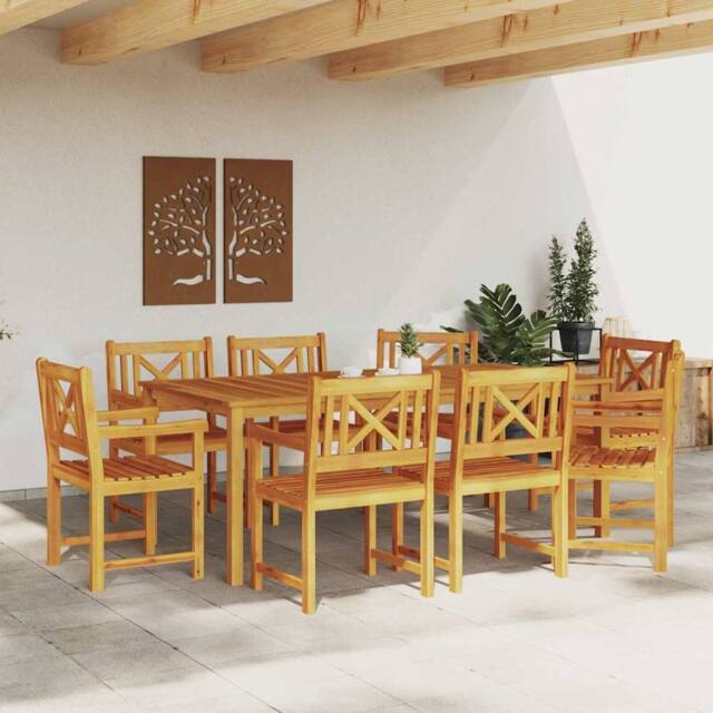Berkfield Home Modern Garden Chairs 8 pcs 56x55.5x90 cm Solid Wood Acacia in Brown - image 1
