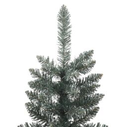 Berkfield Home Artificial Slim Christmas Tree with Stand Green 240 cm PVC - thumbnail 3