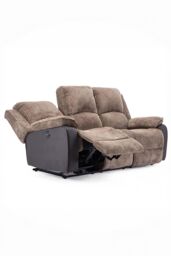 More4Homes Postana 3 Seater Electric High Back Jumbo Cord Fabric Recliner Sofa in Brown - thumbnail 4