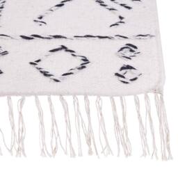 Wyld and Coco Aztec Wool Rug 140 x 200 cm Off-White Black Low Pile in White - Size: 140 cm x 200 cm - thumbnail 6