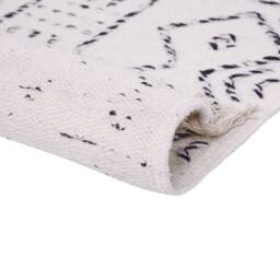 Wyld and Coco Aztec Wool Rug 140 x 200 cm Off-White Black Low Pile in White - Size: 140 cm x 200 cm - thumbnail 5