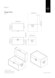 Orsina Set of 3 Dice Design Wooden Storage Trunks, Set of Three Modern Storage Trunks, Big Trunk For Storage - thumbnail 2