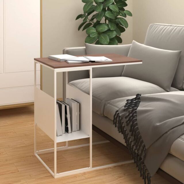 Berkfield Home Side Table white 55x36x59.5 cm Engineered Wood - image 1