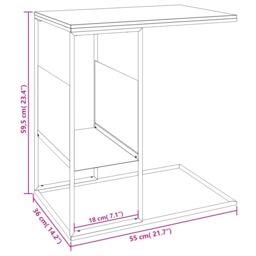 Berkfield Home Side Table white 55x36x59.5 cm Engineered Wood - thumbnail 6