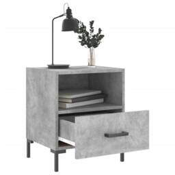 Berkfield Home Modern Bedside Cabinets 2 pcs Concrete Grey 40x35x47.5 cm Enginee - thumbnail 1