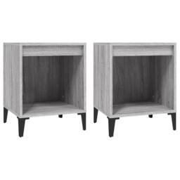 Berkfield Home Elegant Bedside Cabinets 2 pcs Grey Sonoma 40x35x50 cm - Size: 40 x 35 x 50 cm - thumbnail 3