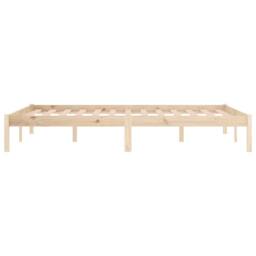 Berkfield Home Beautiful Bed Frame without Mattress 193x203 cm Solid Wood Pine King in Light Oak - thumbnail 6