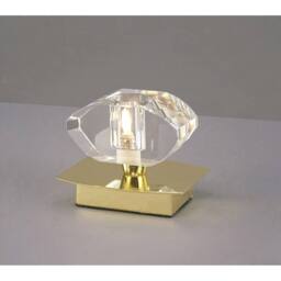 Netlighting Alfa Small Table Lamp 1 Light G9 Polished Brass in Gold - thumbnail 2