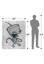 Nickelodeon Invader Zim Laughing Gir Silky Touch Super Soft Throw Blanket 152 X 127 cm in White - thumbnail 5