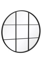 "MirrorOutlet Black Metal Framed Round Window Wall Mirror 31"" X 31"" (80x80CM) - Size: 1 Pack" - thumbnail 3
