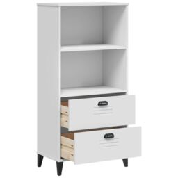 Berkfield Home Bookcase VIKEN White 60x35x123 cm Engineered Wood - Size: 60 x 35 x 123 cm - thumbnail 5