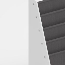 Xample Kids Bookshelf Storage 4 Tier Kids Sling Storage Fabric Sling Book Case Shelves in Grey - thumbnail 8