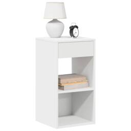Berkfield Home Bedside Cabinets with Drawer 2 pcs White 35x34x66.5 cm - thumbnail 2