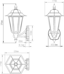 Netlighting LED Wall Lantern with Photocell Sensor White 230V IP54 8W - thumbnail 2