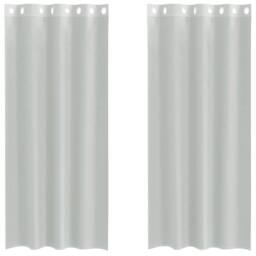 Berkfield Home Voile Curtains with Grommets 2 pcs Light Grey 140x245 cm - thumbnail 3