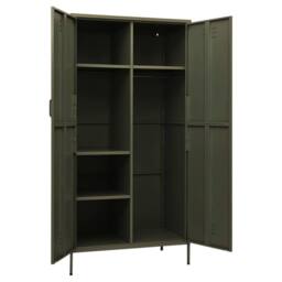 Berkfield Home Wardrobe Olive Green 90x50x180 cm Steel - Size: 90 x 50 x 180 cm - thumbnail 6