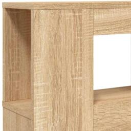 Berkfield Home LED Headboard Sonoma Oak 200 cm Engineered Wood in Light Brown - thumbnail 7