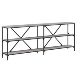 Berkfield Home Console Table Grey Sonoma 200x30x75 cm Engineered Wood & Iron - Size: 200 x 30 x 75 cm