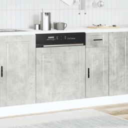 Berkfield Home Dishwasher Panel Porto Concrete Grey 60x1.5x67 cm Engineered Wood - thumbnail 3