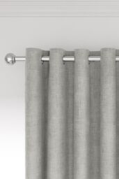 Nalu Nicole Scherzinger 'Kalo' Lined Curtains in Silver - Size: 167 cm width x 183 cm drop - thumbnail 4