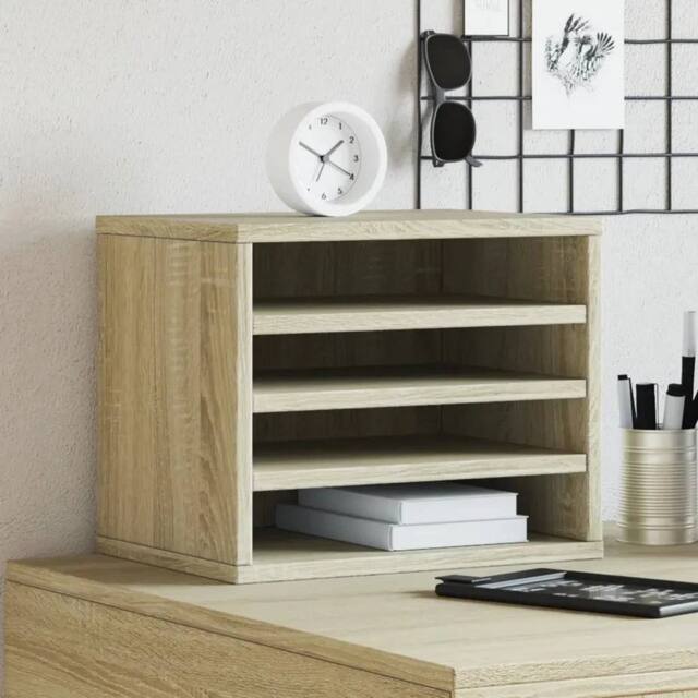 EONLION Desk Organiser 36x26x29.5 cm in Light Oak - Size: 100 cm - image 1