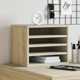EONLION Desk Organiser 36x26x29.5 cm in Light Oak - Size: 100 cm - thumbnail 1