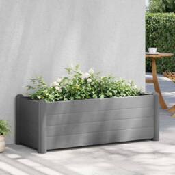Berkfield Home Garden Raised Bed PP Stone Grey 100x43x35 cm - Size: 100 x 43 x 35 cm - thumbnail 2