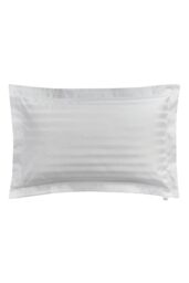 1951 'Adan' Cotton Sateen Oxford Pillowcase in Silver - thumbnail 1