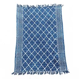 KDMD Handmade Indigo Throw - 170x120cm - Midnight Heerak in Blue - Size: 170x120 cm - thumbnail 2