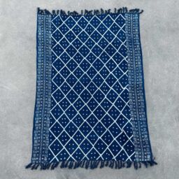 KDMD Handmade Indigo Throw - 170x120cm - Midnight Heerak in Blue - Size: 170x120 cm - thumbnail 4