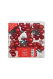 KDMD Red Bauble on Wire - Matt Shiny Glitter 72 Pack - thumbnail 2