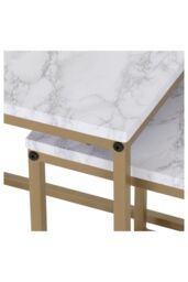 Seconique Dallas Nest of 2 Tables in White - thumbnail 5