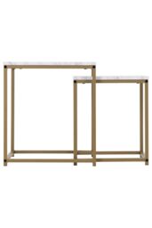 Seconique Dallas Nest of 2 Tables in White - thumbnail 3