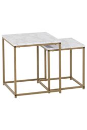 Seconique Dallas Nest of 2 Tables in White - thumbnail 2