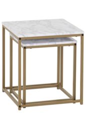 Seconique Dallas Nest of 2 Tables in White - thumbnail 4
