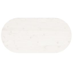 Berkfield Home Table Top White 90x45x2.5 cm Solid Wood Pine Oval - thumbnail 4