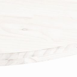 Berkfield Home Table Top White 90x45x2.5 cm Solid Wood Pine Oval - thumbnail 5