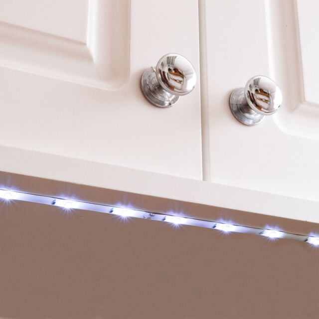 mysmartbuy Kitchen Under Cupboard Strip Light - Battery Powered Self Adhesive Portable Light - Measures 61cm Long in White - image 1
