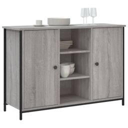Berkfield Home Sideboard Grey Sonoma 100x35x70 cm Engineered Wood - Size: 100 x 35 x 70 cm - thumbnail 3