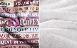 Leaper Personal Love Letter Fleece Blanket in Dark Red - Size: Single - thumbnail 4